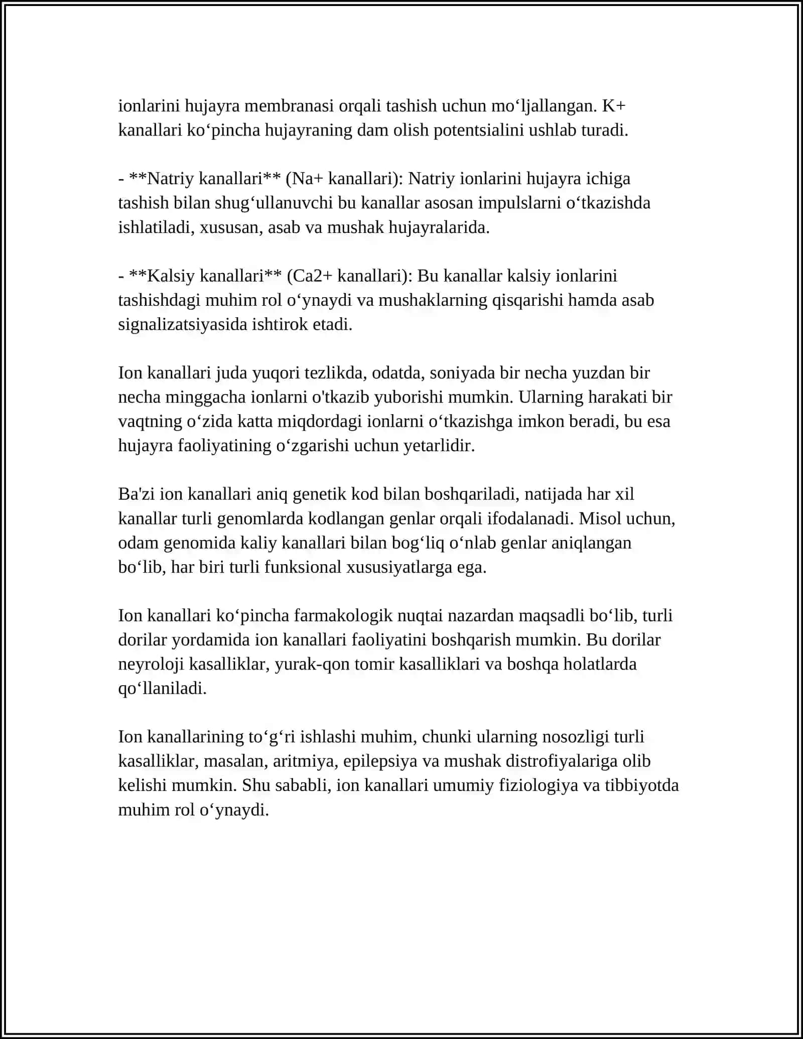 ION KANALLARI IYANA FORLAR VA KANALA FORMERLAR ASOSIDA TASVIRLANISHI 4