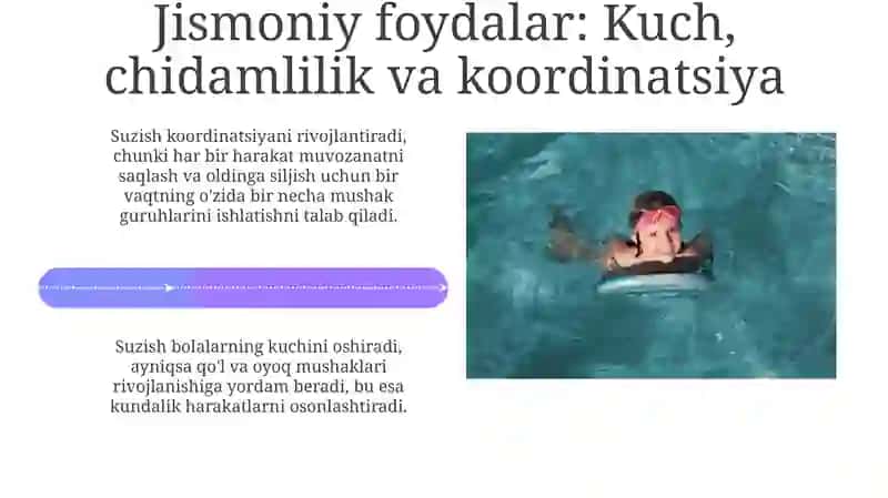 Suzish va boshqa suv sportlarining bolalar salomatligiga foydalari 4
