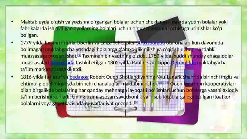 Maktabgacha ta’lim tarixi.Mustaqillik yillarida maktabgacha ta’lim tizimida yangicha yondashuv 4