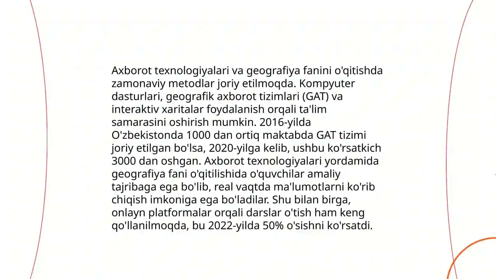 Geografiyani oʻqitishda pedagogik va axborot texnologiyalarini uygʻunlashtirish yoʻllari 4