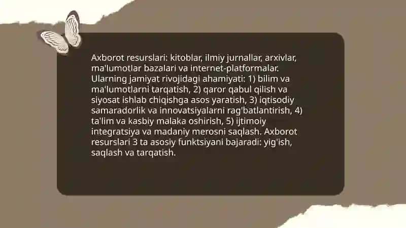 Axborotni jamiyatda tutgan oʻrni va ahamiyati 4