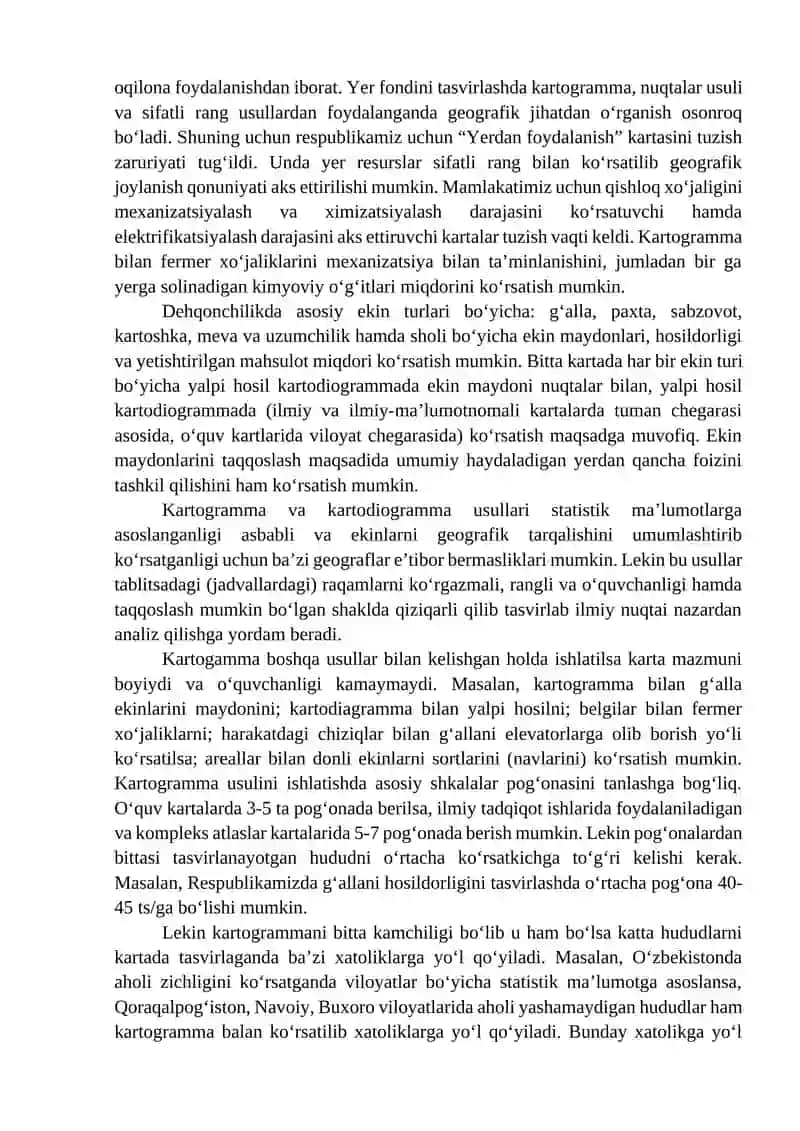 Qishloq xo‘jaligi xaritalarini loyihalashtirish va tuzish 4