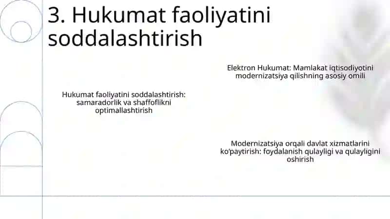 Elektron Hukumat – Mamlakat Iqtisodiyotini 4