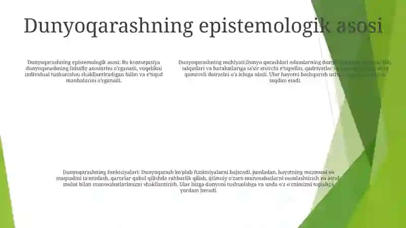 Dunyoqarashning Mohiyati, Tuzilishi Va Asosiy Funksiyalari 4