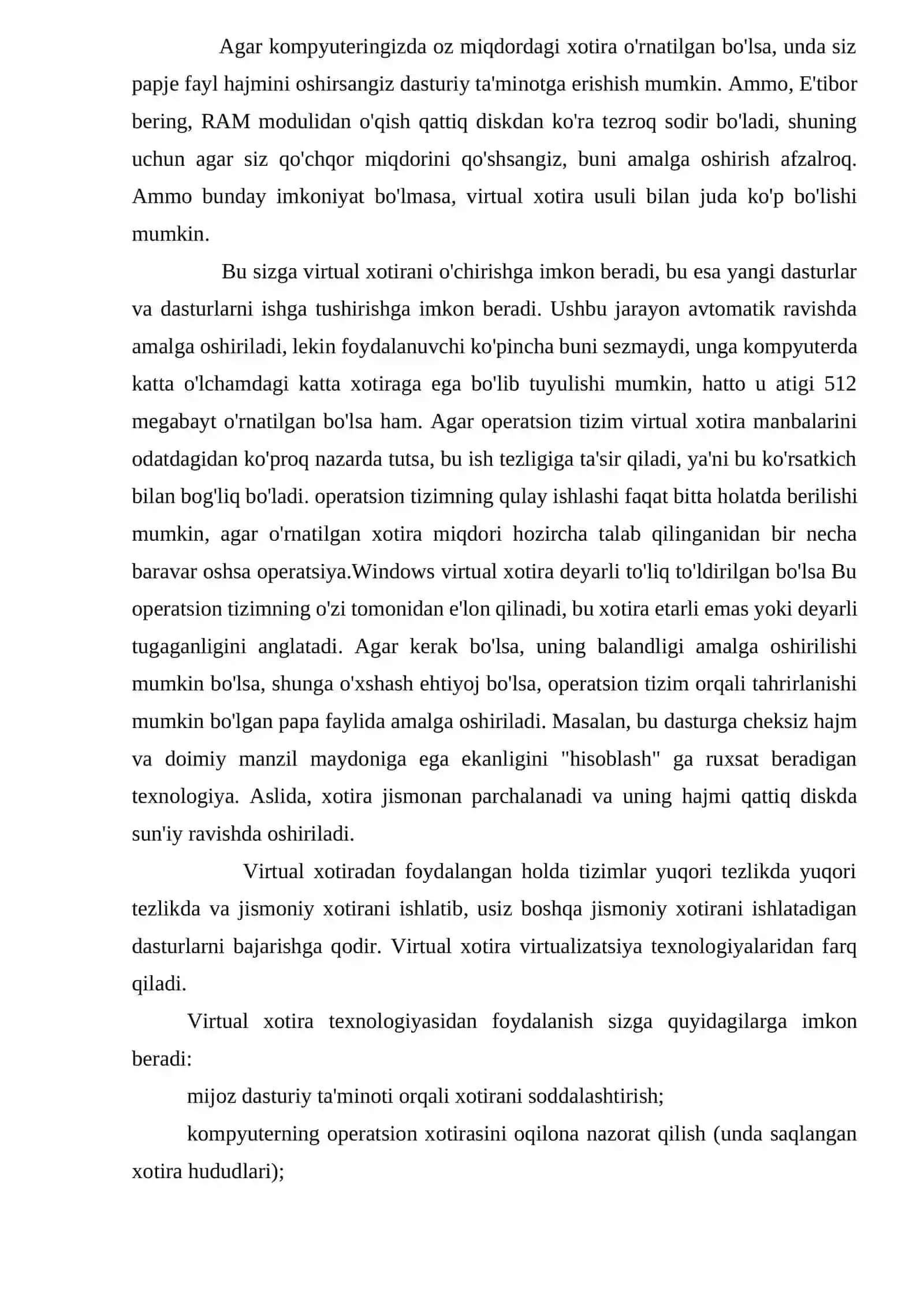 Operatsion tizimlarda virtual xotira 4