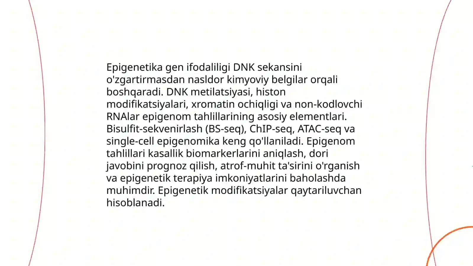 Genetikaning yangi tarmoqlari 4