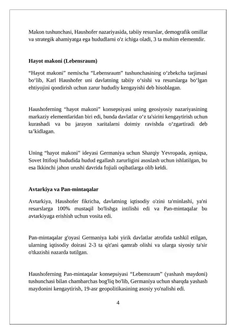 Karl Xausxofer va uning geosiyosiy qarashlari 4