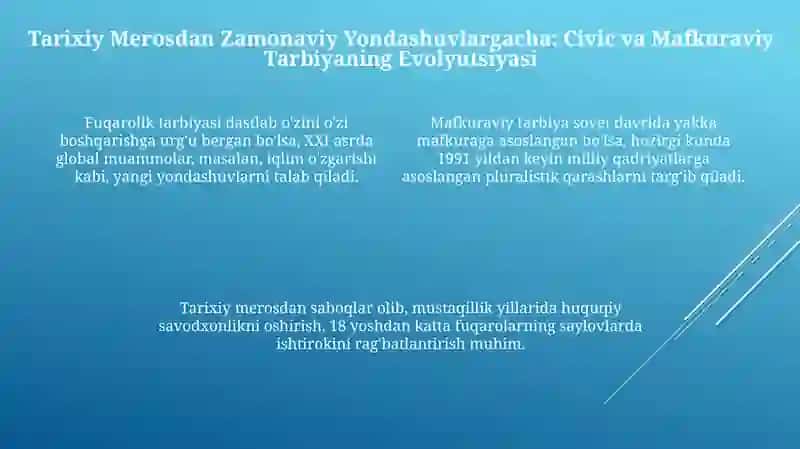 Fuqarolik tarbiyasi. Mafkuraviy tarbiya 4