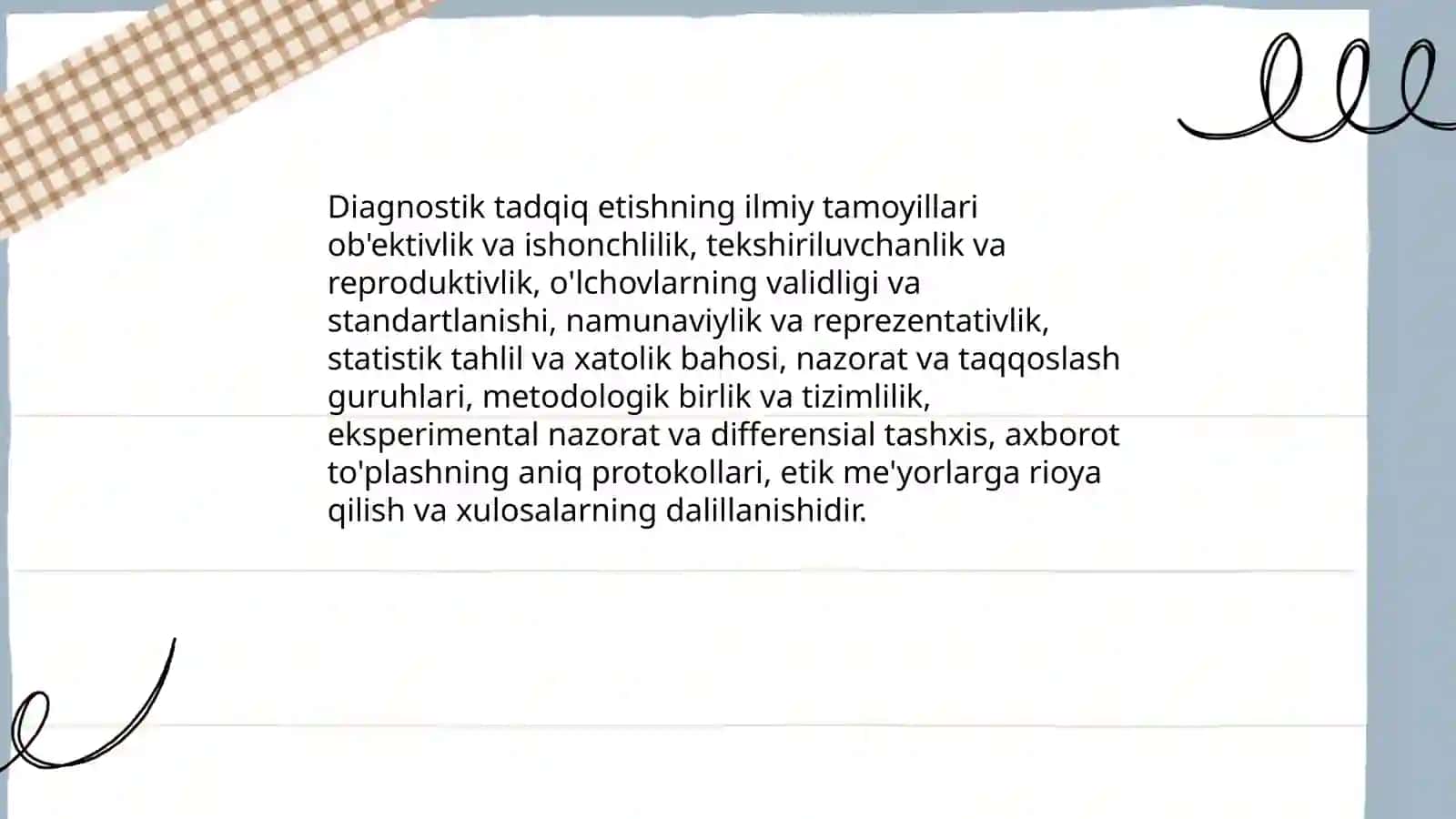 Diagnostik tadqiq etishning umummilliy tamoyillari 4