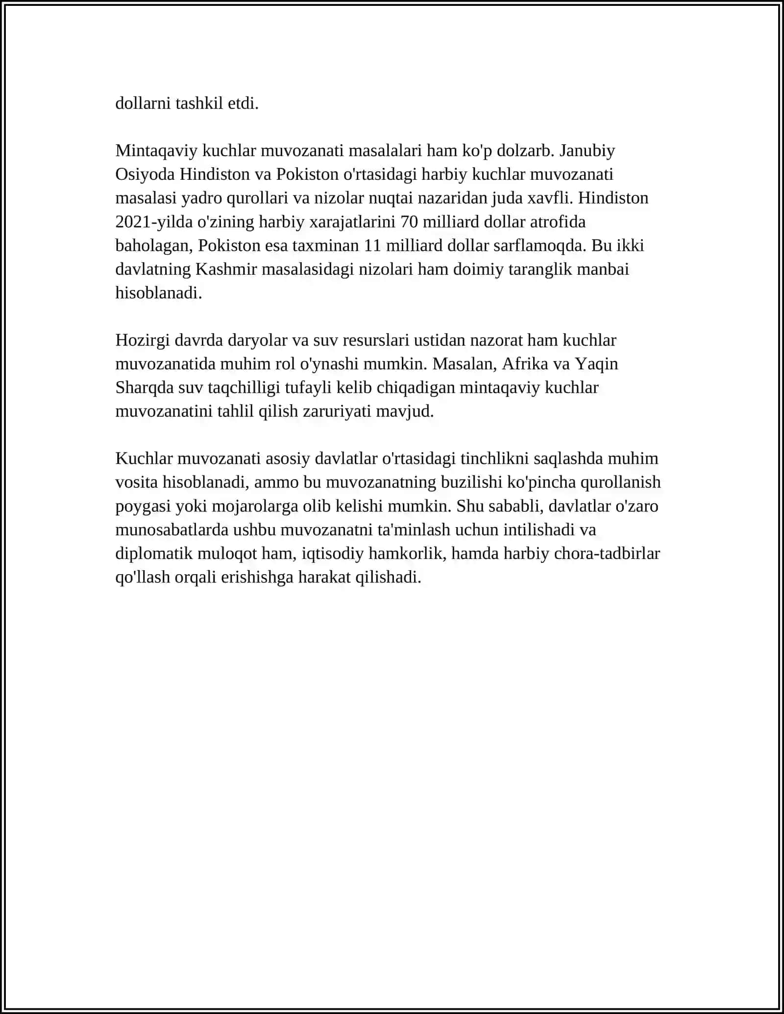 MUSTAQIL ISH Mavzu: QOʻSHMA KONSTRUKSIYANING TAYANCH REAKSIYALARINI ANIQLASHGA OID MASALALAR 4