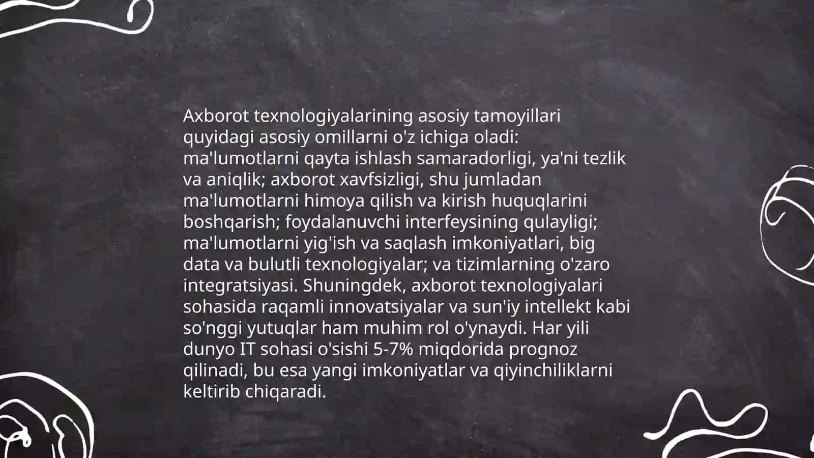 Texnik tizimlardan axborot texnologiyalari fanining predmeti va vazifalari 4