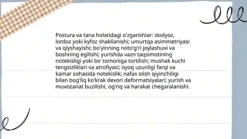 Tayanch-harakat a'zolari shikastlangan bolalar tavsifi 4