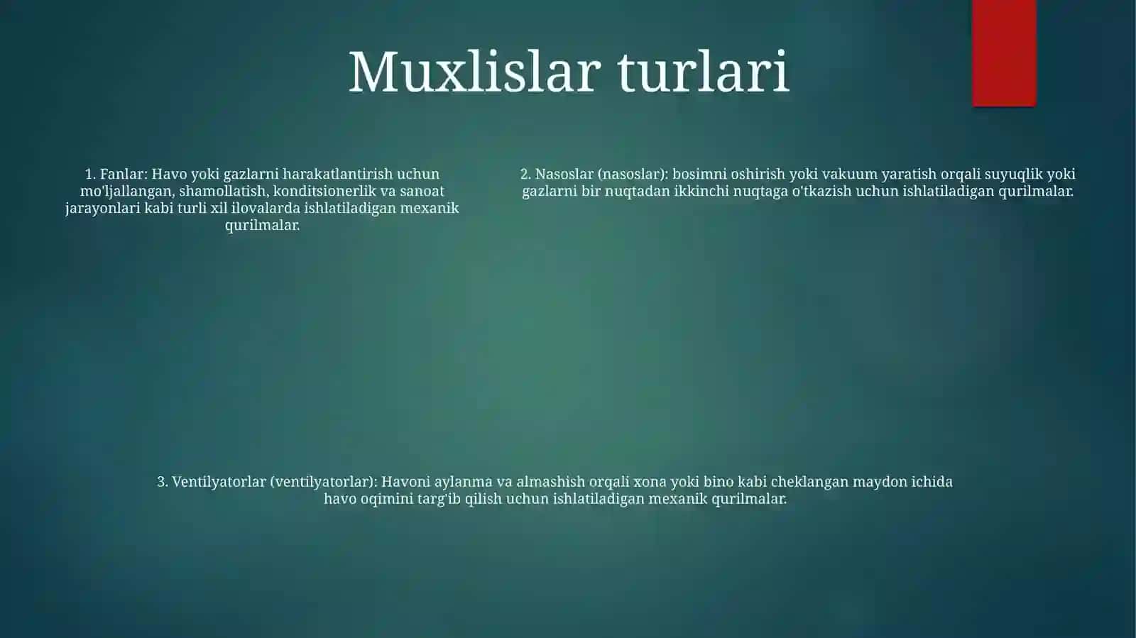Nasoslar, Ventilyatorlar Va Kompressorlar (Nvk) To‘G‘Risida Umumiy Tushunchalar 4