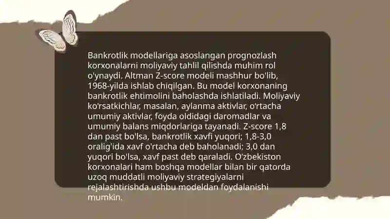 Moliyaviy ko'rsatkichlarni tahlil qilish 4