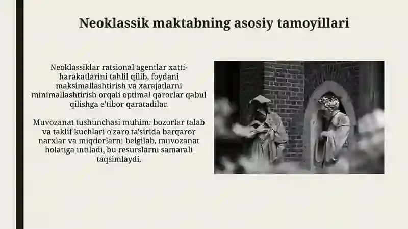 Marjinalizm ta'limoti va neoklassik maktabi 4