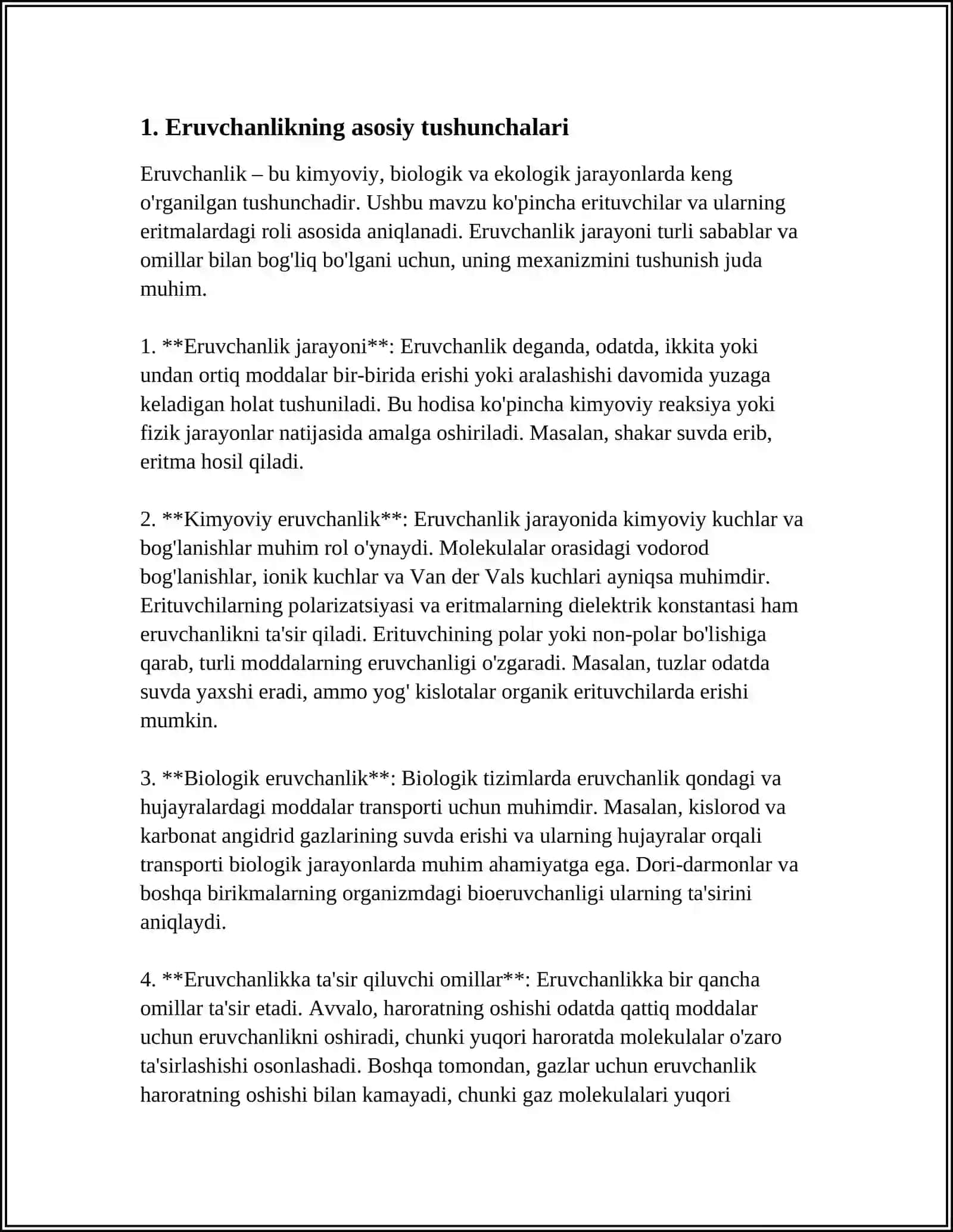 ERUVCHANLIK.ERUVCHANLIKKA BOSIMNING VA HARORATNING TA'SIRI 4
