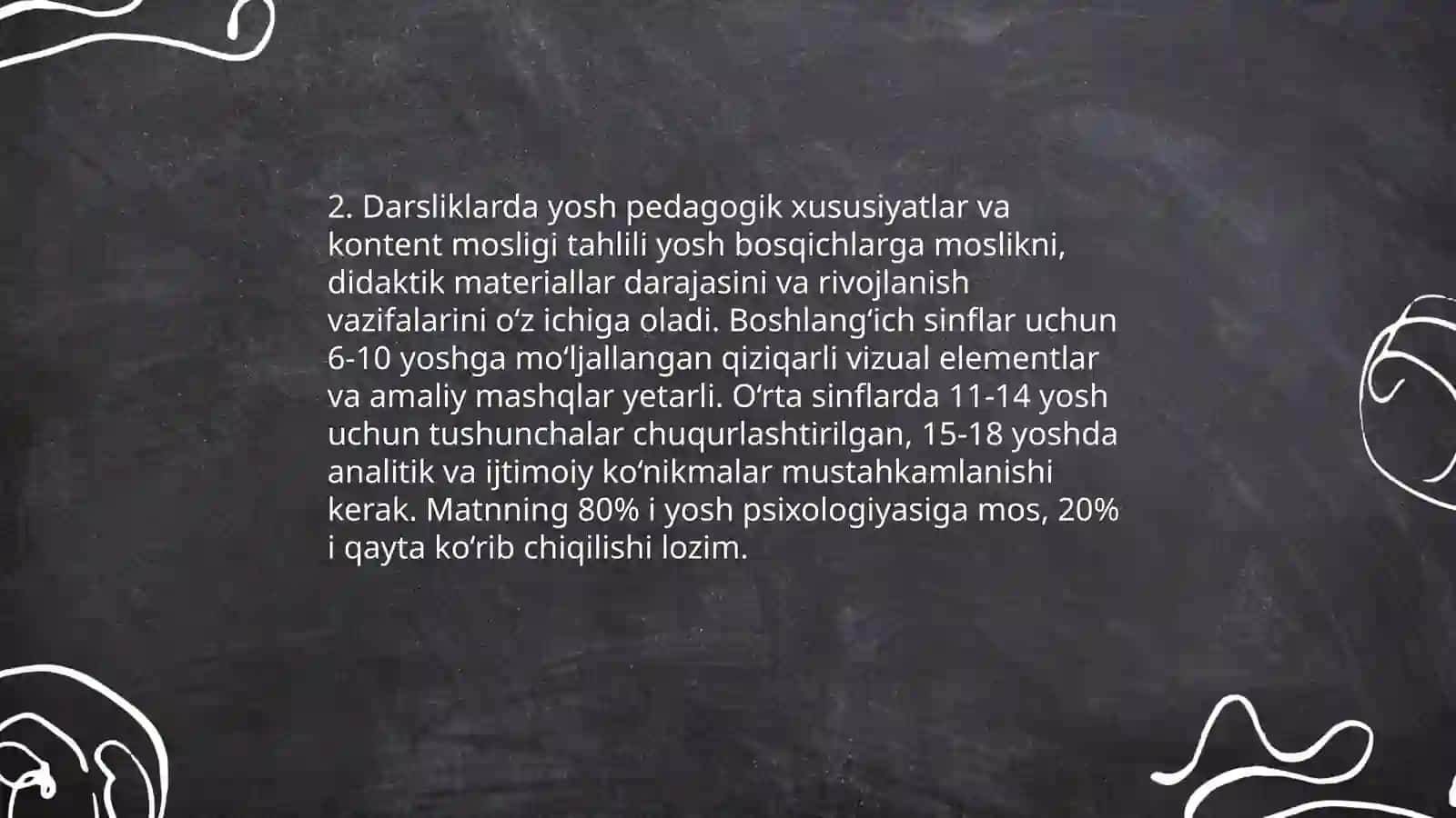 Tarbiya fani darsliklari mazmunini tahlil qilish 4
