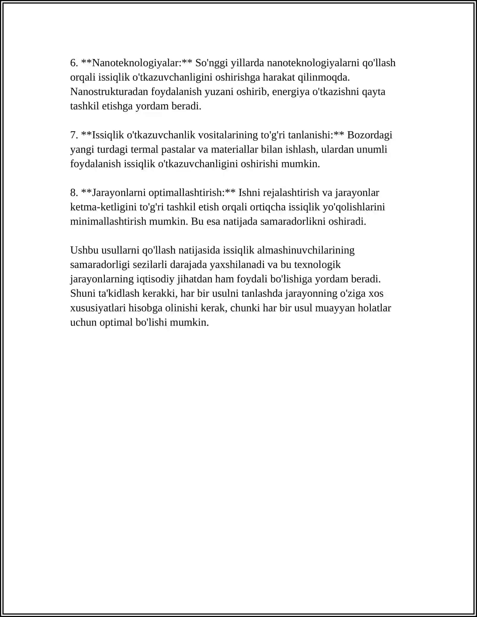 ISSIQLIK ALMASHINISH QURILMALARIDA ENERGIYA SAMARADORLIGINI OSHIRISH YOʻLLARI 4