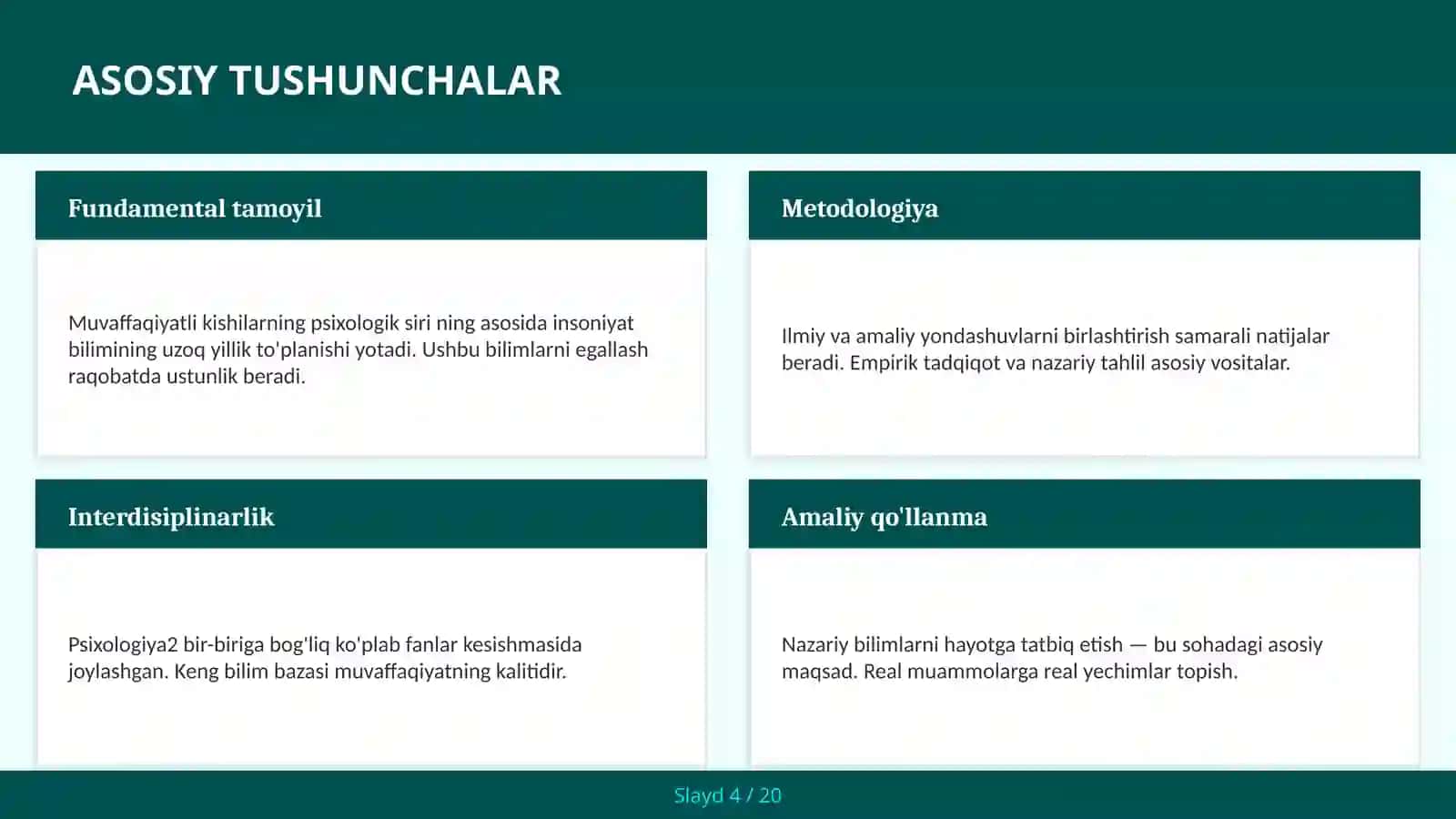 Muvaffaqiyyatli kishilarning psixologik siri 4