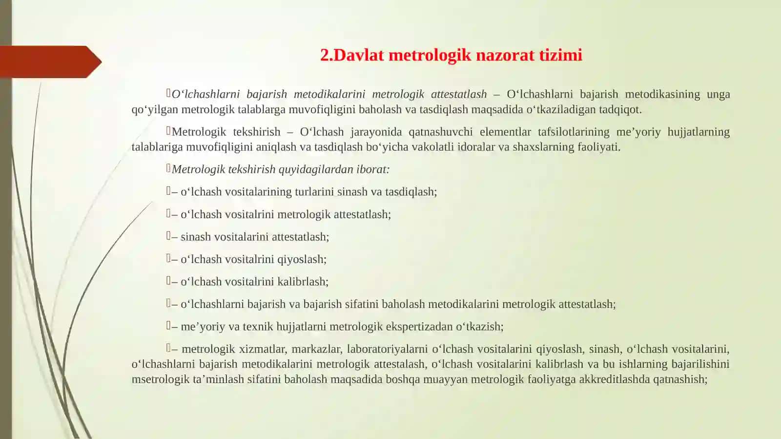 O‘lchash vositalarini qiyoslash, kalibrlash va nazorat qilish 4
