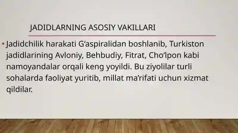 Jadidvama’rifatparvarlarningo’lkaijtimoiy-ma’naviyhayotidatutgano’rni 4