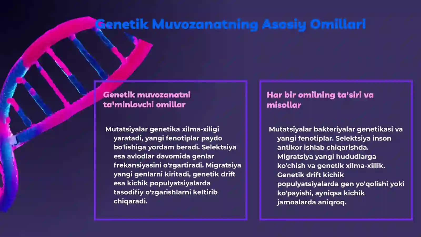 Populyatsiyaning genetik muvozonati 4