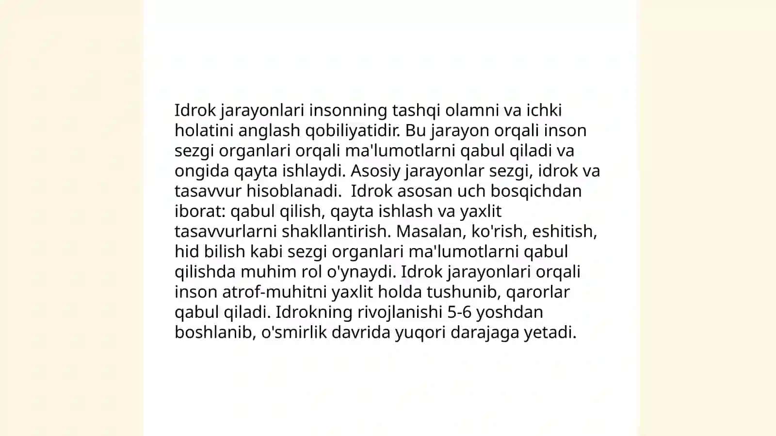 Psixik jarayonlar 4