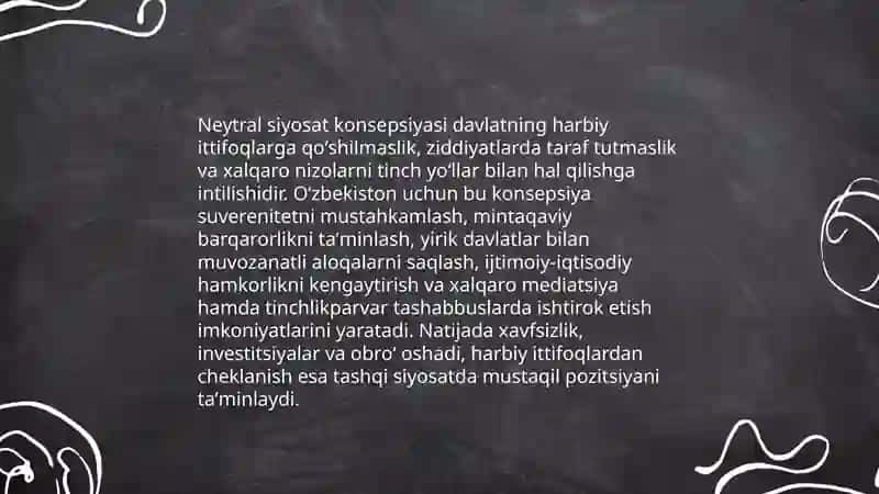 Oʻzbekiston tinchliksevar tashqi siyosati 4