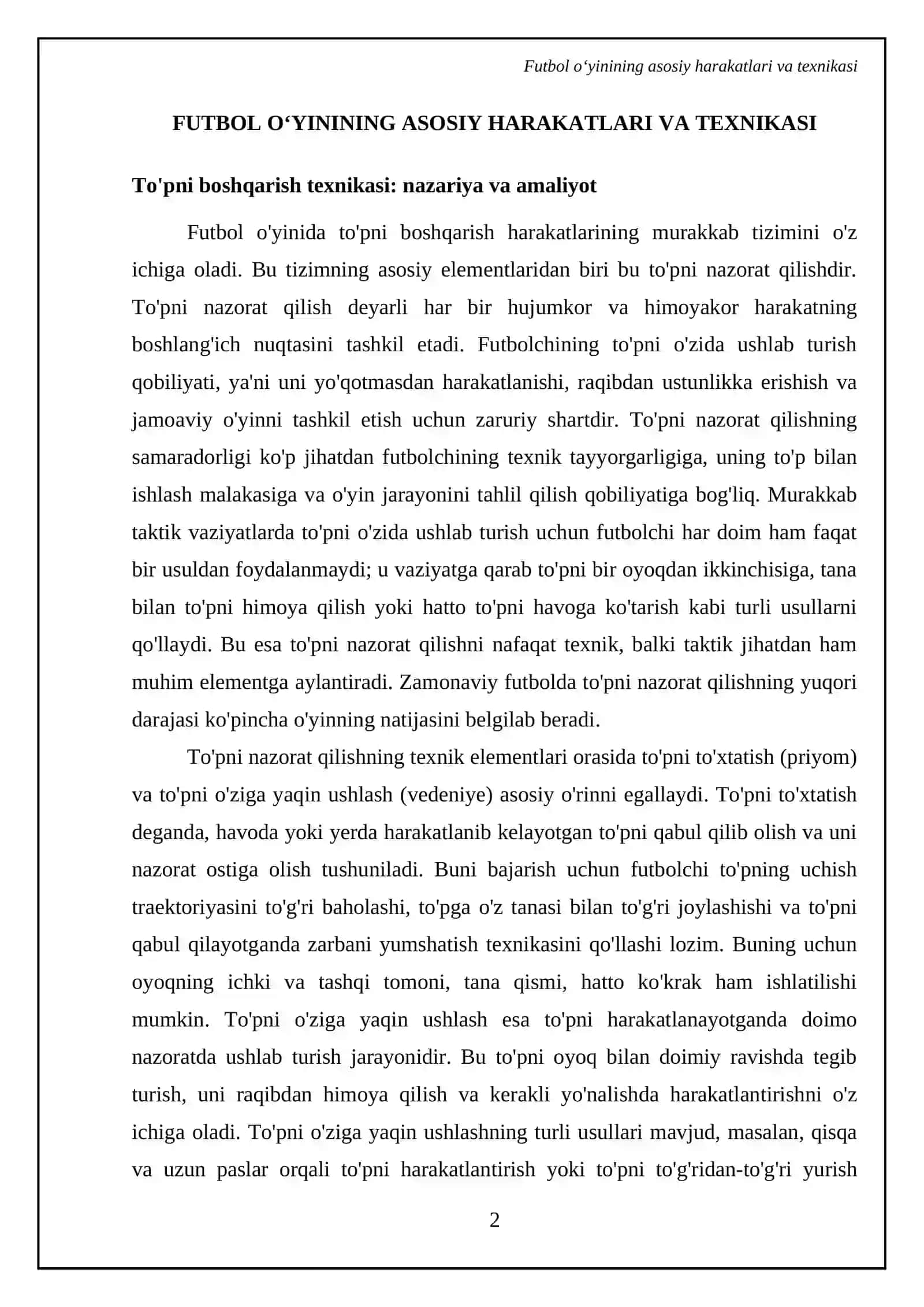 Fudbol oʻynida uchraydigan holat va harakatlar 4