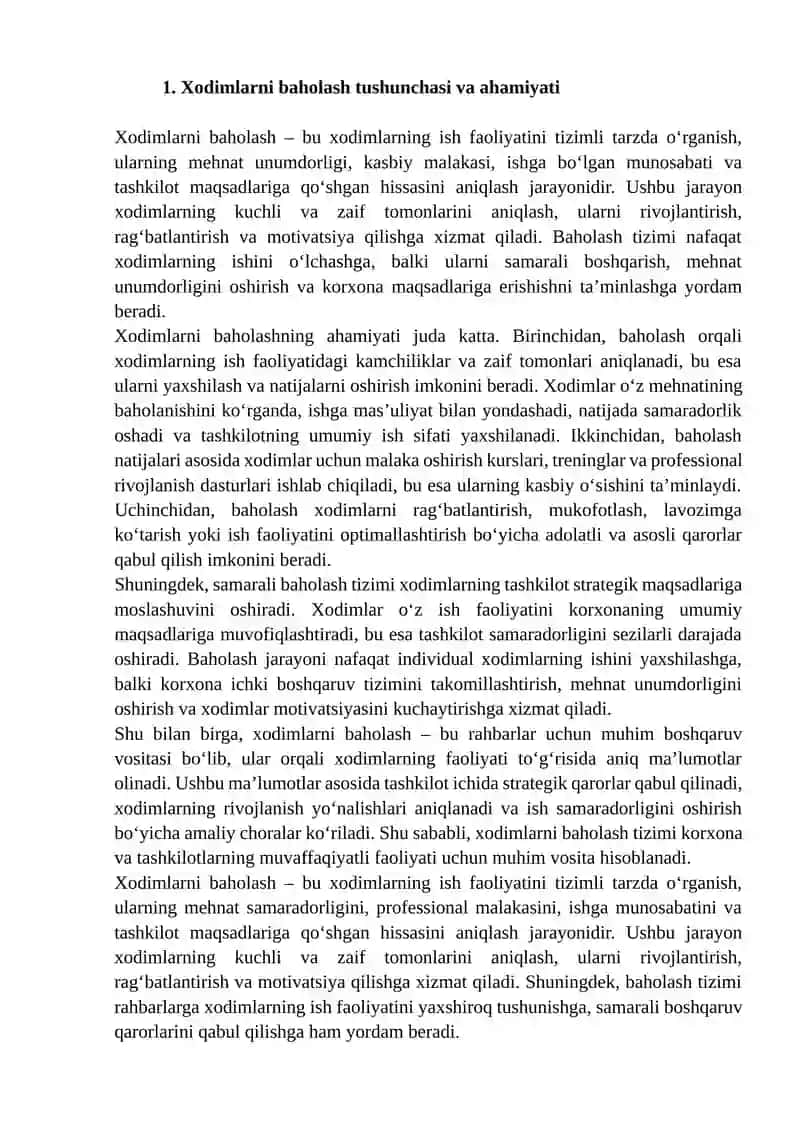 Xodimlarni baholash tizimlari va metodlari 4