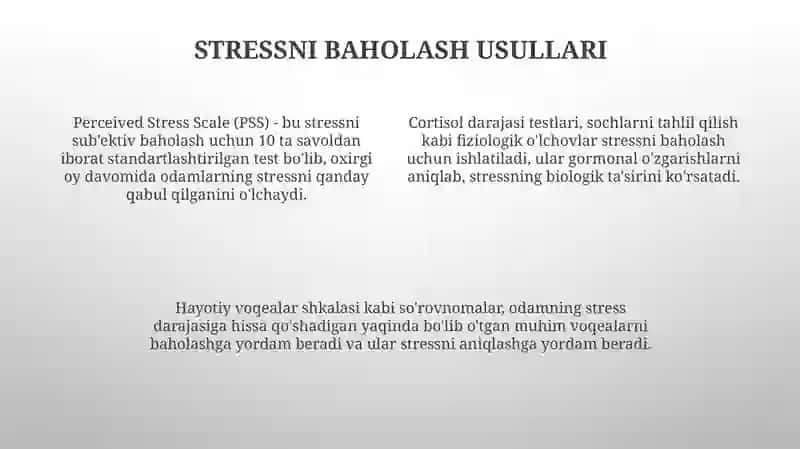 Stress va stressni bartataf etuvchi psixologik mashg‘ulotlar 4