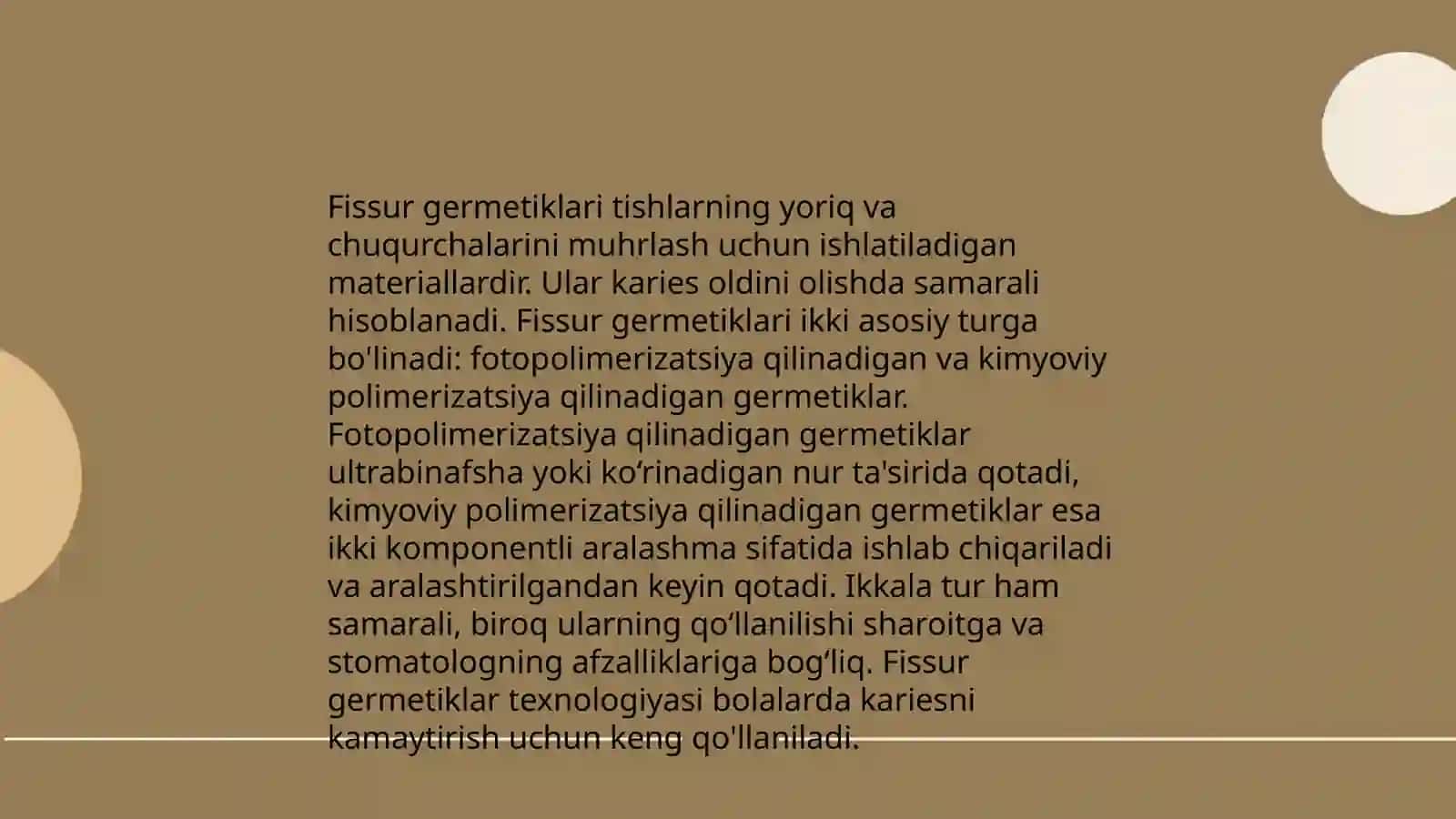 Fissur germetiklar.Qo’llash texnikasi 4