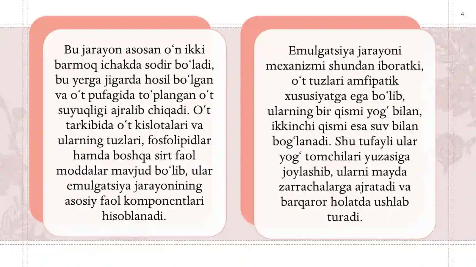 Yog‘lar va uglevodlarning hazm bo‘lish jarayoni 4