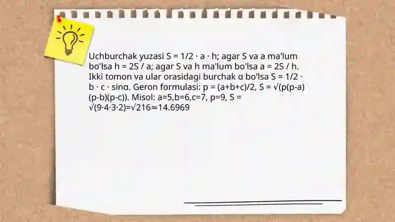 Geometrik mazmundagi matnli masalalar va ularni yechish usullari 4