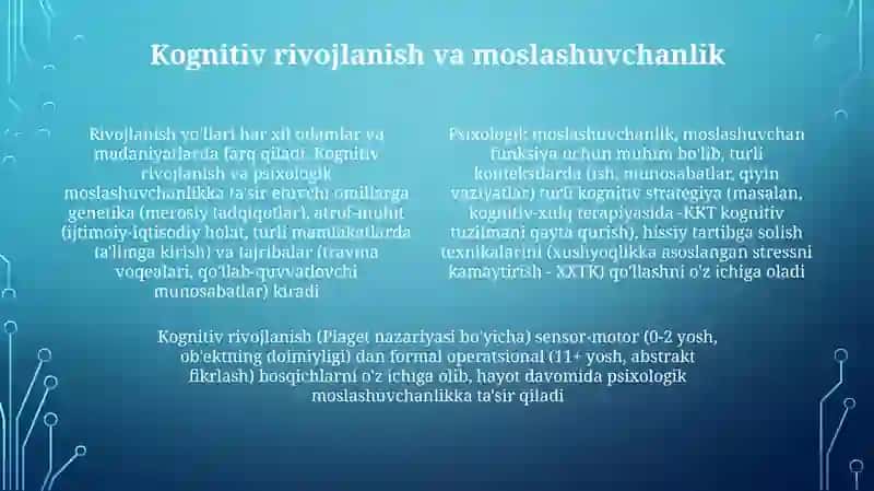 Psixologik moslashuvchanlik va muvozanatni baholash 4