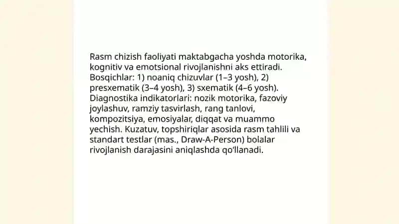 Maktabgacha talimda rasm asosida diagnostika metodlari 4