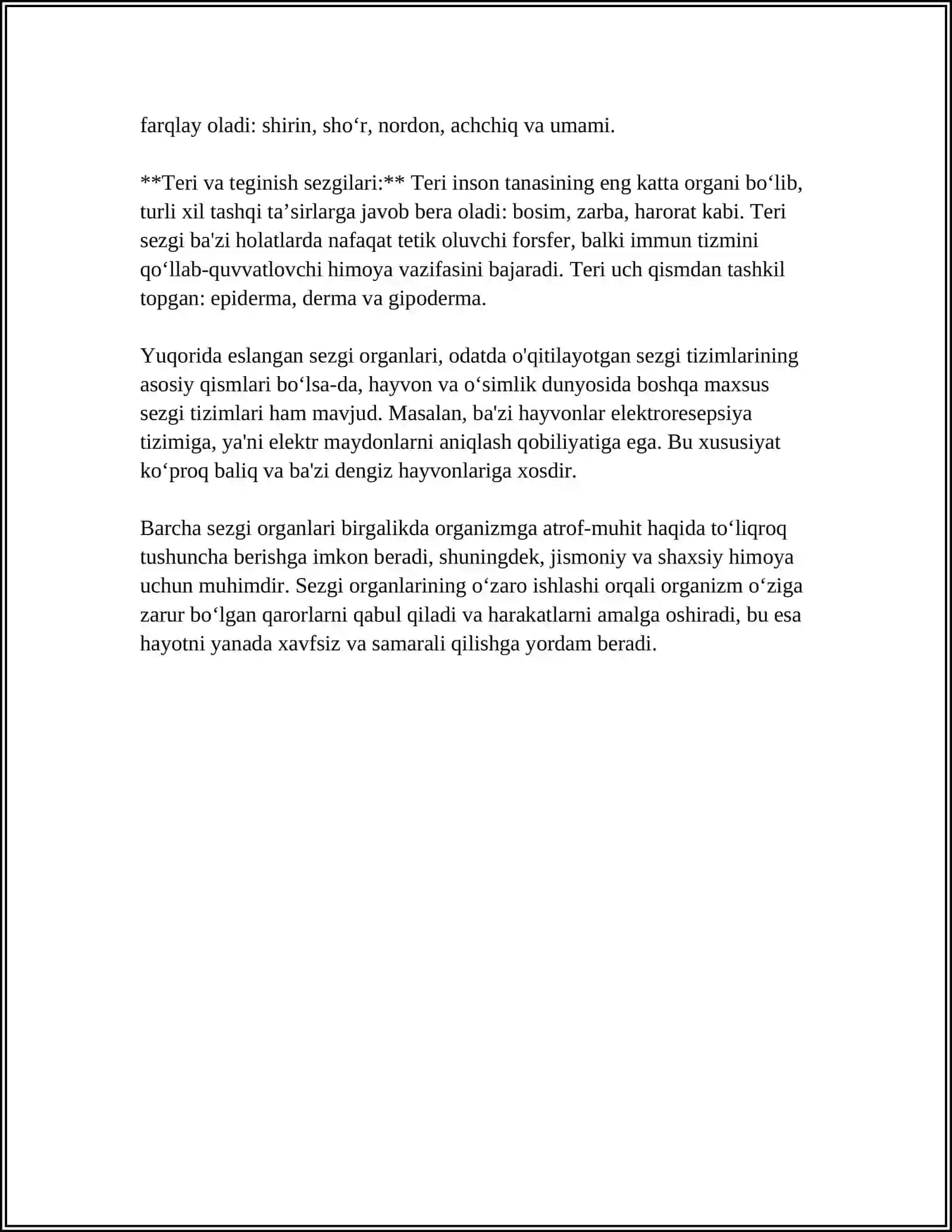SEZGI ORGANLARI VA ANALIZATORLAR. KÕRISH ANALIZATORI. KÕRISH ANALIZATORINING YOSHGA BOĞLIQ XUSUSIYATLARI 4