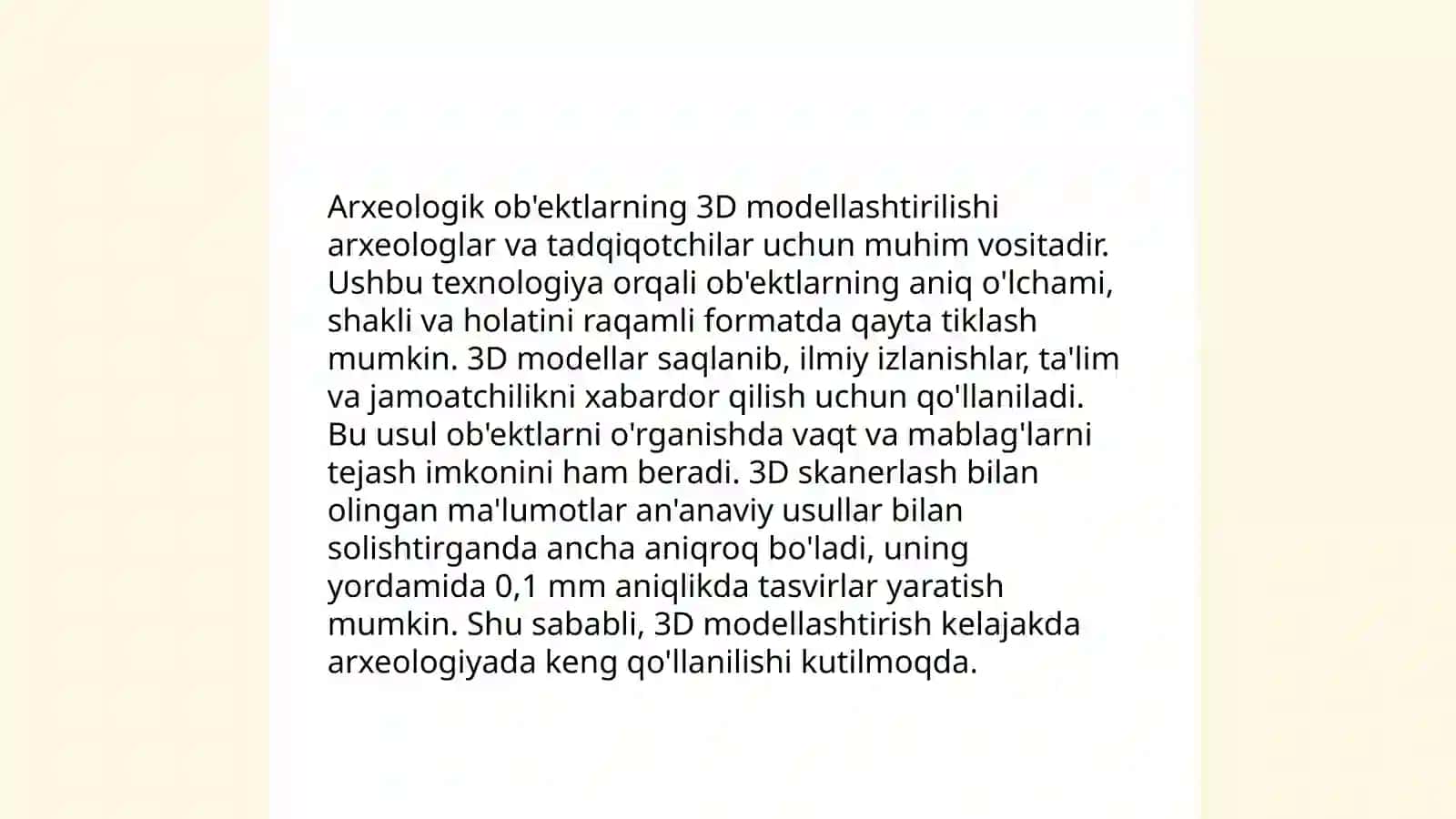 3D Maks dasturida arxeologik maʼlumotlarni qayta ishlash 4