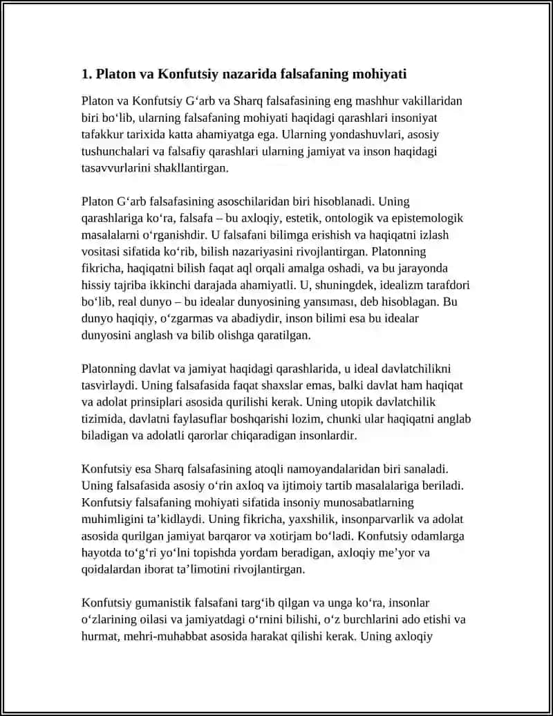 FALSAFANING MOHIYATIGA OID SHARQ VA GʻARB MUTAFAKKIRLARI 4