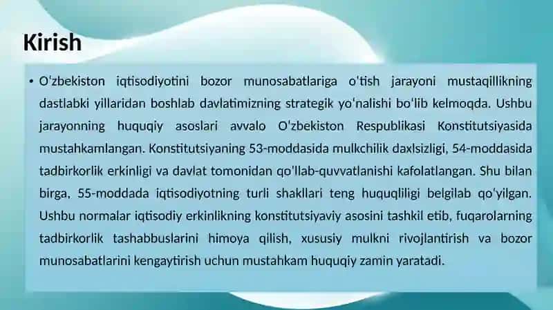 IQTISODIY HAYOTNI YANADAERKINLASHTIRISH 4