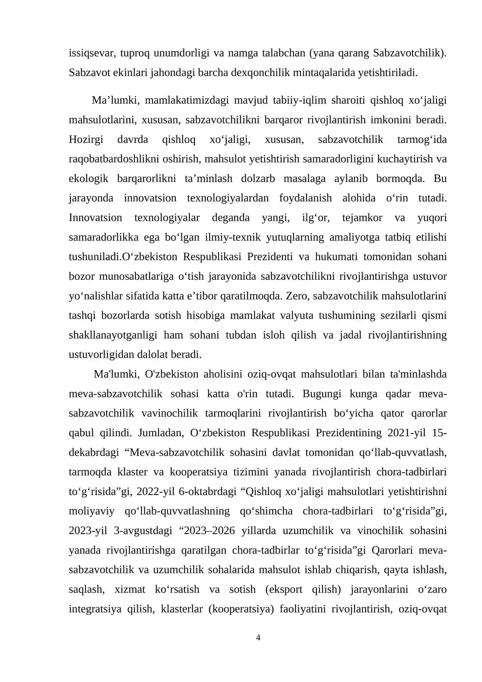 Sabzavotchilikda innovatsion texnologiyalardan foydalanish samaradorligi 4