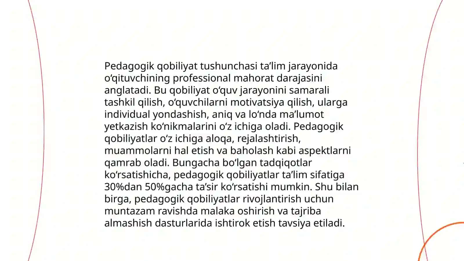 Pedagogik faoliyat pedagogik qobiliyat va uning turlari 4
