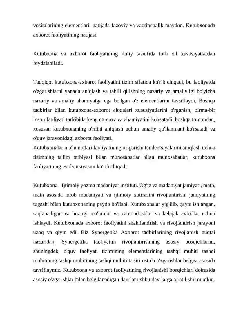 Kutubxona (elektron kutubxona) faoliyati (ARM) 4