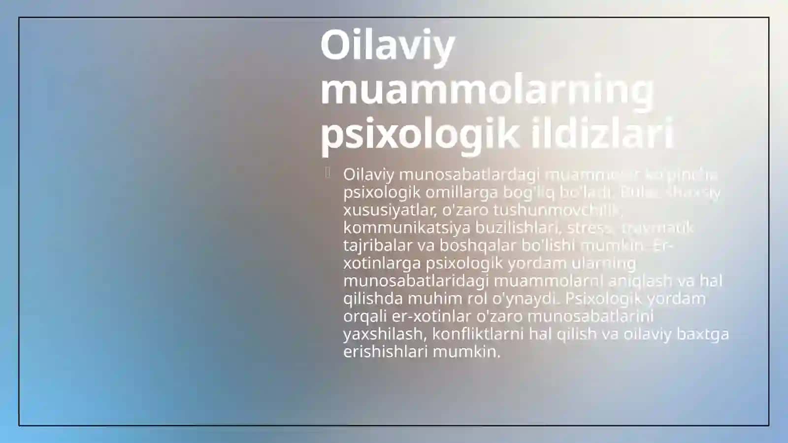 Er xotinlarga psixologik yordamning asosiy yoʻnalishlari 4