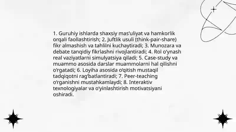 Interfaol metodlar va ularni qo'llash mahorati 4
