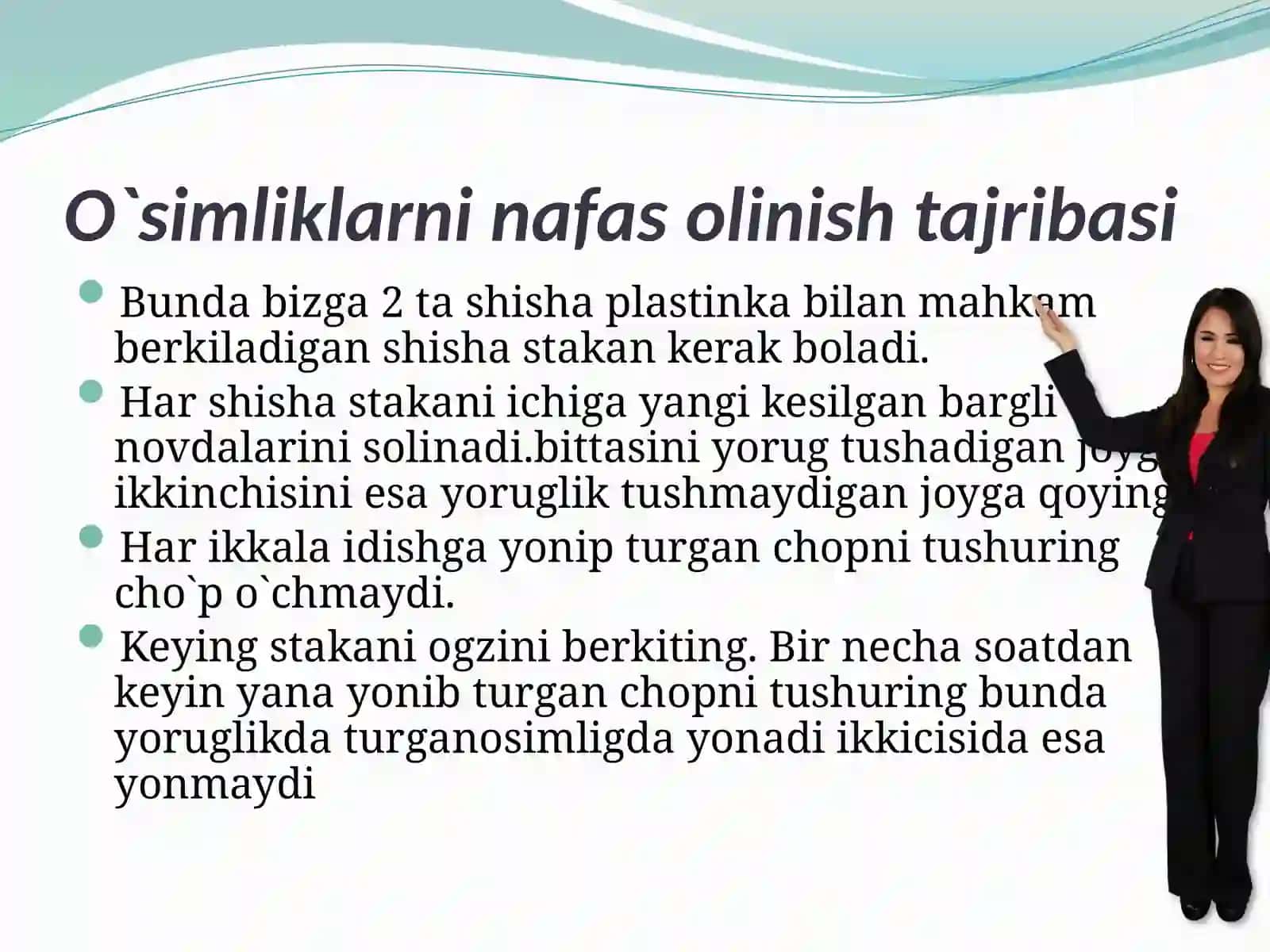 Barglarning nafas olishi va suv bug'lanishi 4