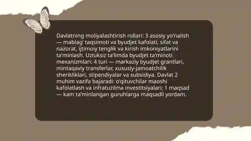 Uzluksiz taʼlim tizimida davlat tizimining oʻrni va ahamiyati 4