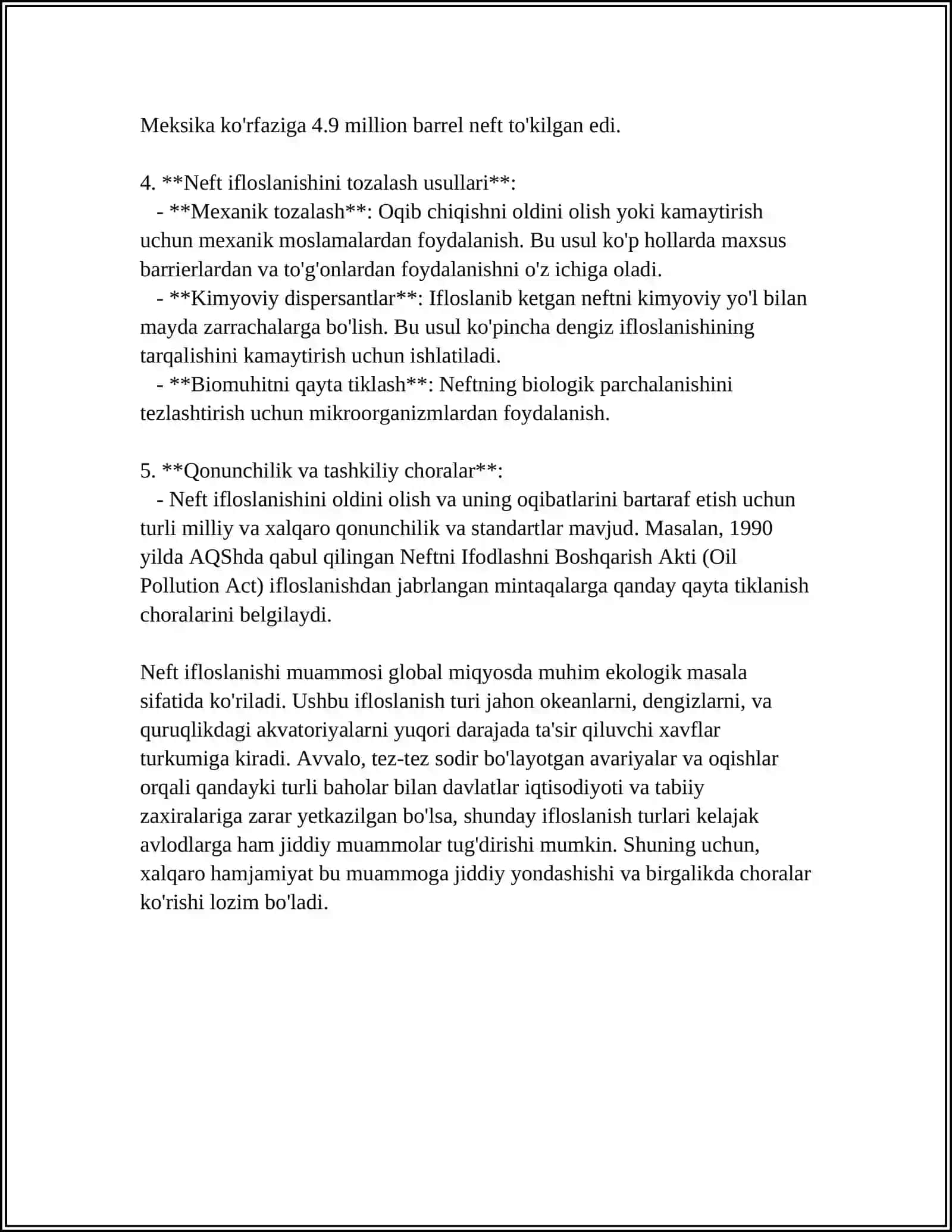 OCEAN SUVLARINING IFLOSLANISH TURLARI VA UNDAGI HAYOTGA TASIRI 4