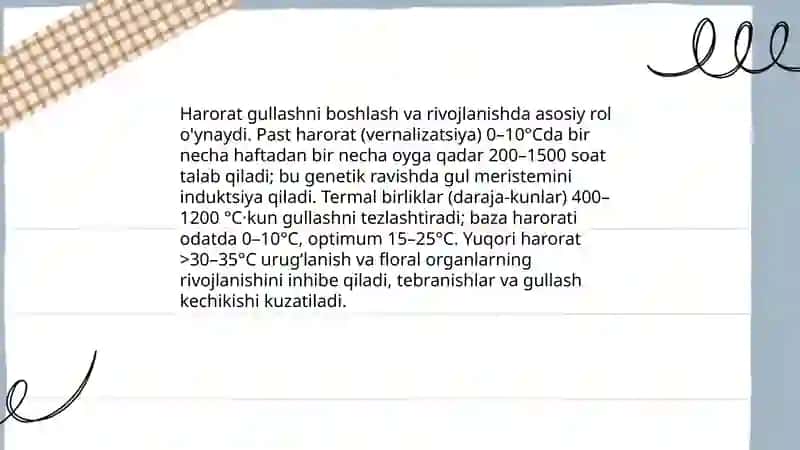 Gullash biologiyasiga ekologik omillarning ta'siri 4