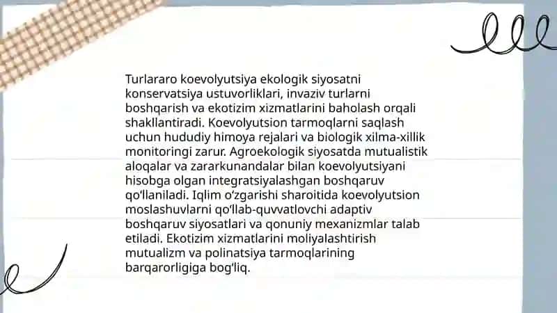 Koevolyutsiya va environmentalizm dialektikasi 4